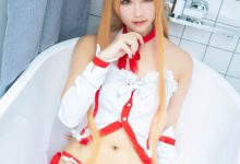 cos美女刀剑神域亚丝娜cosplay性感图片-秀人美女