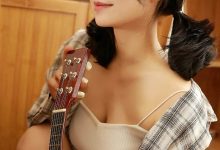 格子衬衫美女性感诱惑写真图片-秀人美女