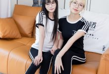 BoBoSocks袜啵啵 No.555 小甜豆甜甜圈-板鞋、运动鞋、白棉袜、裸足、互相用手和羽毛挠脚剧情[154P-1V-7.18G]-秀人美女