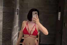 微密圈  #Tina很妖孽呀_红色比基尼 [10P-46MB]-秀人美女