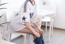 [BoBoSocks袜啵啵] NO.590 香菜-板鞋、短白棉袜、油亮薄黑丝（脚尖透明款）、分体牛仔裤[148P-1V-6.05G]-秀人美女