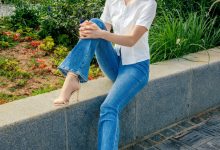 足愉心 NO.048 沐晴（搭配：白衬衣、牛仔长裤、肉色丝袜、浅色高跟鞋）[105P+2V／10.6GB]-秀人美女