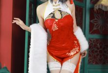 51酱-碧蓝航线-柴郡新春旗袍[12P-54.5MB]-秀人美女