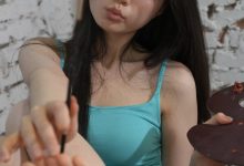 青柠映画 003 - 小小 画室 蓝吊带抹胸 [145P1V-2.30GB]-秀人美女