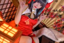 Zaya秋 NO.009 碧蓝航线 柴郡 红旗袍 [20P-177M]-秀人美女