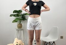 三禾摄影 No.038 休闲短裤 棉袜 小白鞋 [279P1V-1.54GB]-秀人美女