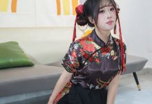 丝恋摄影 NO.011 小梦-绣花旗袍  黑色丝袜 黑色增高鞋[258P+1V／3.67GB]-秀人美女