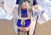 九柒喵 –  碧蓝航线-柴郡泳装[26P-193.9M]-秀人美女