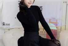 BoBoSocks袜啵啵 No.668 香菜-平底鞋、厚黑丝五指袜、黑丝手套 [179P1V-6.83GB]-秀人美女