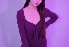 B站两面桢舰长 紫色吊带袜 [20P-37.5MB]-秀人美女