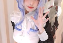 蜜汁猫裘 –  原神 甘雨修女-秀人美女