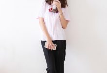 BoBoSocks袜啵啵 积分限定作品043 小甜豆-校服、平底布鞋、白棉袜、裸足-秀人美女