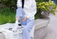 BoBoSocks袜啵啵 积分限定作品048 焦糖-板鞋、白棉袜、裸足-秀人美女