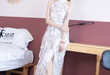 BoBoSocks袜啵啵 No.750 稚予-高跟鞋、薄肉丝、油亮薄白丝、旗袍-秀人美女