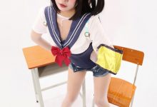 柒柒要乖哦 – NO.092 风纪委员·连体白丝死库水-秀人美女