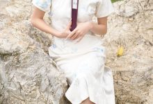足愉心 No.133 夏沫（搭配：黑色板鞋、白色棉袜、肉色丝袜）-秀人美女