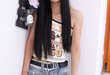 甜予摄影 No.258 婉婉-帆布鞋、白棉袜、裸足-秀人美女