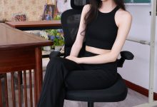 甜予摄影 No.303 露露-长筒鞋、白袜、裸足-秀人美女