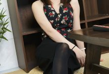 丝韵摄影 NO.3461 小意 法式温柔风 法式碎花吊带连衣裙-秀人美女