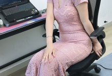 丝韵摄影 NO.3466 嘟嘟 纯欲甜美风 灰色短款针织开衫-秀人美女