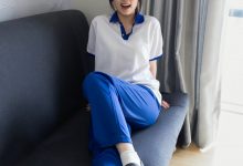 甜予摄影 No.275 甜宝-校服、白色棉袜、肉色丝袜、小皮鞋-秀人美女