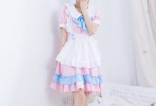 物恋传媒 No.2802 菜菜-平底鞋、白棉袜、裸足、女仆装-秀人美女