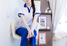 物恋传媒 No.2824 晚舟-板鞋、白棉袜、裸足、校服-秀人美女