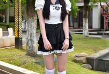 爱月下 NO.791 兔兔【林间甜妹】林间清风光影里，JK少女尽显元气娇俏-秀人美女