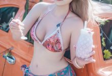 鹿八岁baby – NO.144 粉色泳衣-秀人美女